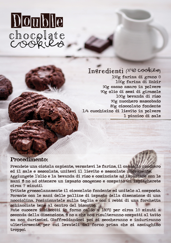 ricetta biscotti vegan doppio cioccolato