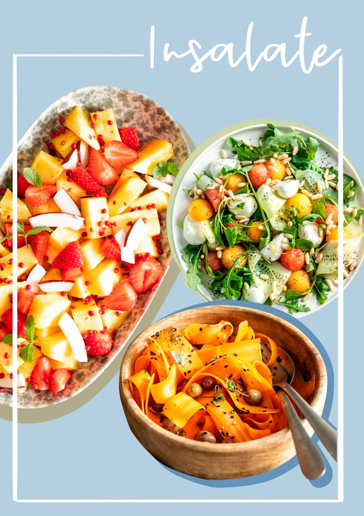 insalate fresche e colorate per pranzi estivi veloci e senza cottura 