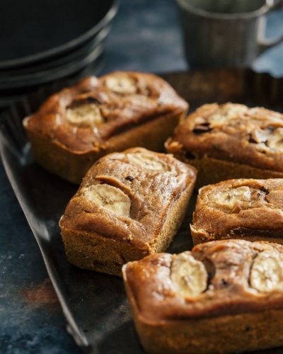 mini plumcakes di banane e cioccolato