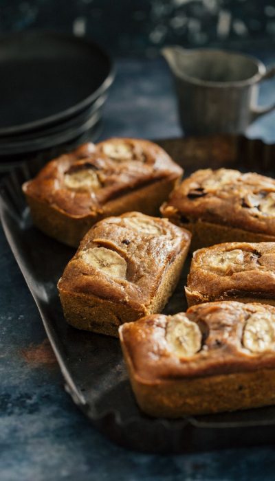 mini plumcakes di banane e cioccolato