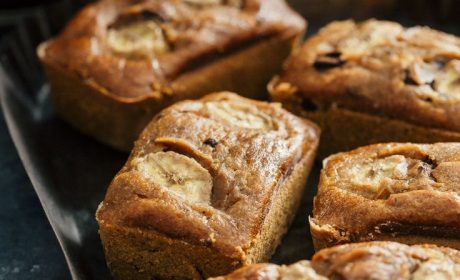 mini plumcakes di banane e cioccolato